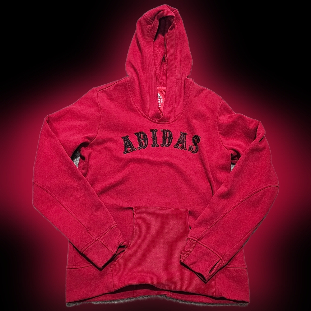 Vintage Y2K Adidas Red Hoodie